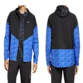Nike Men s Therma-FIT Repel Run Division Miler Hooded Full Zip Black/Hyper Royal/Silver Running Jacket, Stay Warm & Dry, Lightweight Reflective Running Jacket, Style DD6102/Color 011, Size Medium