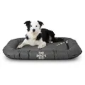 The Dog’s Bed Utility Waterproof Dog Bed, Large, Durable Grey Oxford Fabric, Tough YKK Zippers, Washable Reversible Cover, Dog Beds for Home Car Crate & Yard, Puppy & All Pet Comfort