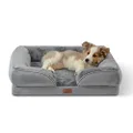 Bedsure Orthopedic Bed for Medium Dogs - Waterproof Dog Sofa Bed Medium, Supportive Foam Pet Couch with Removable Washable Cover, Waterproof Lining and Nonskid Bottom, Grey