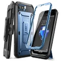 SUPCASE Unicorn Beetle Pro Series Case Designed for iPhone SE 2nd Generation 2020 / iPhone 7 / iPhone 8, Built-in Screen Protector Full-Body Rugged Holster & Kickstand Case (Slate Blue)