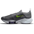 Nike Air Zoom Tempo Next% FK, Men's Running Shoes, Particle Grey Volt Dk Grey Wild Berry Black, 12.5 UK
