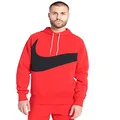 Men's Nike Red/Black Sportswear Swoosh Tech Fleece Pullover Hoodie - M