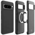 TUDIA MergeGrip Designed for Google Pixel 8 Pro Case 2023, [MagSafe Compatible] Military Grade Slim Dual Layer Raised Edge Non-Slip Magnetic [Built-in Magnet] Phone Case - Matte Black
