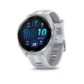 Garmin Forerunner 965 Running Smartwatch, Colorful AMOLED Display, Training Metrics and Recovery Insights, Whitestone and Powder Gray