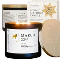 March 22nd Birthdate Personalized Astrology Candle with Live Q&A | Reading for Your Birthday | Handmade Aries Candles | Unique Birthday Gifts for Women and Men