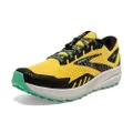 Brooks Men s Divide 4 Trail Running Shoe - Lemon Chrome/Black/Spring Bud - 10 Medium