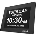American Lifetime Newest Version Day Clock Extra Large Impaired Vision Digital Clock with Battery Backup and 5 Alarm Options