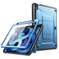 SUPCASE Unicorn Beetle Pro Series Case Designed for iPad Air 4 (2020) 10.9 Inch, with Pencil Holder & Built-in Screen Protector Full-Body Rugged Heavy Duty Case (Slate Blue)