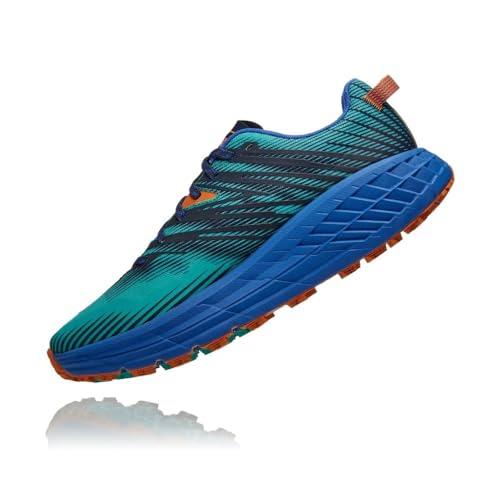 HOKA ONE ONE Mens Speedgoat 4 Textile Synthetic Atlantis Dazzling Blue Trainers 9.5 US, Blue