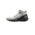 Salomon Men's OUTPULSE Mid Gore-Tex Hiking Boots for Men, Wrought Iron/Black/Vibrant Orange, 8