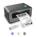 POLONO Thermal Label Printer, PL60 4x6 Label Printer for Shipping Packages, Thermal Label Maker, Compatible with Amazon, Ebay, Etsy, Shopify, FedEx, UPS, etc, Support Windows, Mac, Linux (Gray)