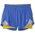 Brooks Womens Chaser 5" 2-in-1 Shorts Bluetiful/Golden Hour SM (US 4-6) 5