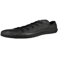 Converse Chuck Taylor All Star Canvas Low Top Sneaker, Black Monochrome,4.5 mens_us/6.5 womens_us