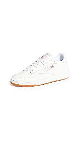 Reebok Women's Club C 85 Sneaker, White/Light Grey/Gum, 8