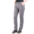 Dovetail Workwear Utility Pants for Women - Maven Slim Fit Stretch Cargo Pant, Dark Grey Canvas, Size 10, 30" Length