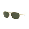 Ray-Ban Rb3611 Square Sunglasses, Gold/G-15 Green, 60 mm