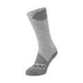 SEALSKINZ Unisex Waterproof All Weather Mid Length Sock, Grey/Grey Marl, X-Large