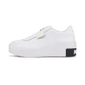 Puma Cali Wedge Women's Thick Sole Sneakers, Spring and Summer 24 Colors Puma White/Puma Black (03), 7.5 US