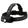 Ledlenser, MH8 Lightweight Rechargeable Headlamp with Removable Headstrap, High Power LED, 600 Lumens, Backpacking, Hiking, Camping, Black