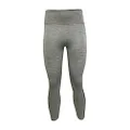 Nike Women's Active Leggings Polyester/Spandex Blend One Crop Mesh Mid Rise Running Leggings Grey/Black (Small)