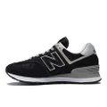 New Balance Women's 574 V2 Essential Sneaker, Black With White, 10