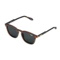 Quay Sunglasses Jackpot Mens Tort Brown Round/Square Comfortable Frame with Polarized Lens, Matte Tortoise/Smoke Polarized, Medium