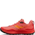 Saucony Women's Peregrine 12 Trail Running Shoe, Coral/Redrock, 11