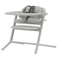 cybex LEMO 3-in-1 (Newest Model) Suede Gray Long Youth High Chair Snack Tray Harness Set for Newborns and Adults