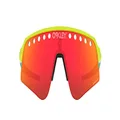Oakley Men's Oo9465 Sutro Lite Sweep Rectangular Sunglasses, Tennis Ball Yellow/Prizm Ruby, 39 mm