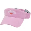 Callaway C23191220 Women's Sun Visor (Cotton Pile, Adjustable Size), Hat, Golf, 1090_pink, Free Size