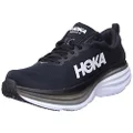 HOKA ONE ONE Bondi 8 Mens Shoes Size 10.5, Color: Black/White, Black/White, 10.5