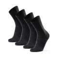 DANISH ENDURANCE 2 Pairs Merino Wool Hiking Liner Socks Anti Blisters & Temperature Regulating Base Socks for Men & Women, gray, 39-42