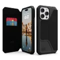 URBAN ARMOR GEAR UAG Designed for iPhone 14 Pro Max Case Kevlar Black 6.7" Metropolis Folio Flip Wallet Rugged Proective Cover with Card Holder Compaitible with Wireless Charging
