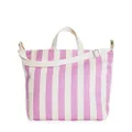 BAGGU Horizontal Zip Duck Bag, Pink Awning Stripe, One Size