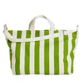 BAGGU Horizontal Zip Duck Bag, Green Awning Stripe