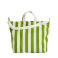 BAGGU Horizontal Zip Duck Bag, Green Awning Stripe