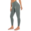 CRZ YOGA Women's Butterluxe Leggings 25 Inches - High Waisted Buttery Soft Comfort Lounge Leggings Grey Sage XX-Small