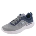 Skechers Men's Go Run Lite Sneaker, Grey/Navy, 8.5