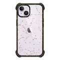 CASETiFY Ultra Impact iPhone 14 Case [5X Military Grade Drop Tested / 11.5ft Drop Protection] - Space Pattern on Clear Background/Gold Stars and Moon Universe - Glossy Black