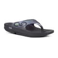 OOFOS Ooriginal Sport Sandal, Graphite - Men s Size 14, Women s 16 Lightweight Recovery Footwear Reduces Stress on Feet, Joints & Back Machine Washable Hand-Painted Graphics, 16 Women/14 Men