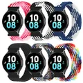 6 Pack Braided 20mm Bands Compatible with Samsung Galaxy 5 Pro 4 Classic Active 2 46mm 45mm 44mm 42mm 40mm Watch, Quick Release Replacement Strap for Samsung Watch 3 41mm For Men Women(A-XS Size)