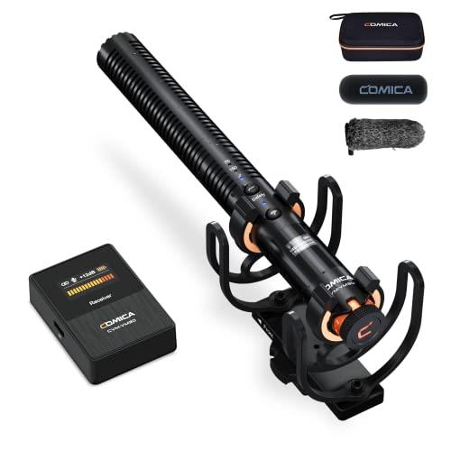 comica VM30 Shotgun Microphone, with Wireless Modes, USB C Digital Output, 75/150Hz, Super-Cardioid Universal Camera Microphone for Filmmakers, Vloggers - Wireless Mic for Camera, Smartphone, and PC