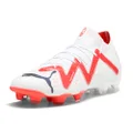PUMA Womens Future Ultimate Firm Ground/Ag Soccer Cleats Cleated, Firm Ground - White, White, 8.5