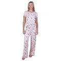 Amanda Blu Women’s Classic Pajamas Top & Pants Lounge/PJ Set (Southwest Llama, Pink), Super Soft, Comfy Wide Leg, Southwest Llama, X-Large