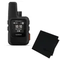 Garmin inReach Mini 2 Waterproof IPX7 Lightweight Rechargeable Compact Black Hiking Handheld Satellite Communicator with Sunlight-Readable Display & Gritr Microfiber Cleaning Cloth
