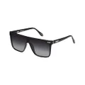 Quay Women's Nightfall Flat Top Shield Sunglasses, Black/Smoke Polarized, One Size