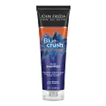 John Frieda Blue Crush for Brunettes Blue Shampoo, 8.3 Fl Ounces, Neutralizes Brassy Tones, Toning Shampoo for Color Treated and Natural Brunette Hair