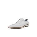 ECCO Men's Classic Hybrid Wing Tip Water Resistant Golf Shoe, White, 7-7.5