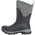 Muck Boots Women's Wellington Boots Rain, Black Grey Geometric, 7