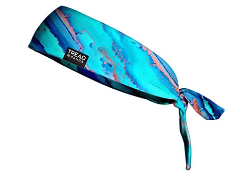 TreadBands All Terrain Tieback Non Slip Headband - Designs. Guaranteed to Stay in Place, Keeps Sweat Out of Your Eyes, Patented Grip Technology. (Designs - Euphoria)